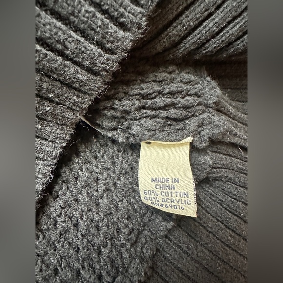 Ruff Hewn Back Zip Textured Knit Long Sleeve Sweater - Picture 5 of 7